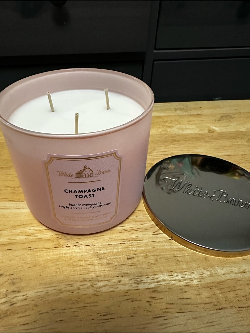 🌸5/$20🌸 White Barn Pink Champagne Toast 3-Wick Scented Candle